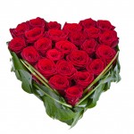 Композиция «Сердце из 25 красных роз»