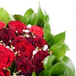 Сердце «23 красные розы с оформлением»